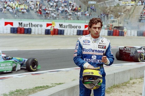 Ayrton Senna no Grande Prêmio do Pacífico, em 17 de abril de 1994