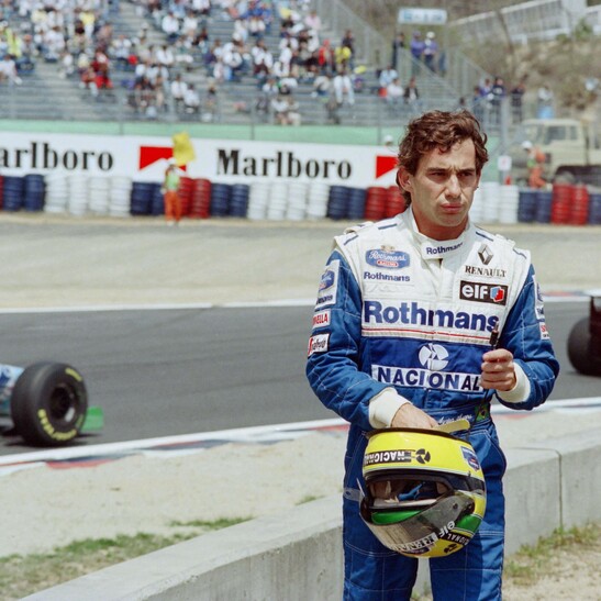 Ayrton Senna no Grande Prêmio do Pacífico, em 17 de abril de 1994